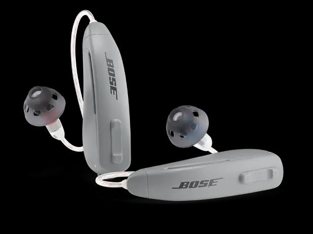 Bose B1 hearing aids in the charging case