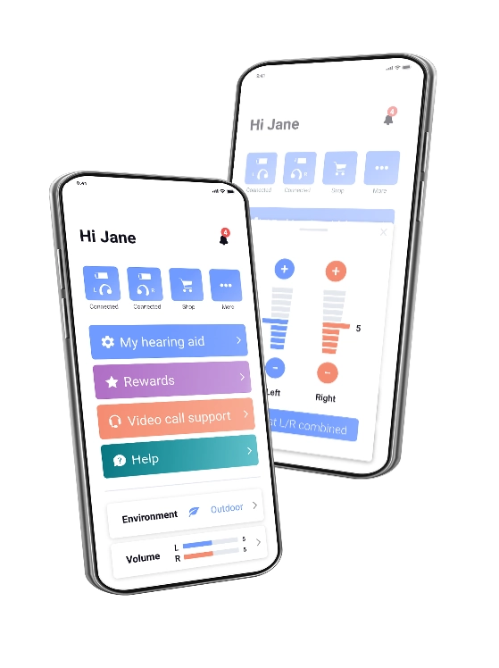 Phones with app open